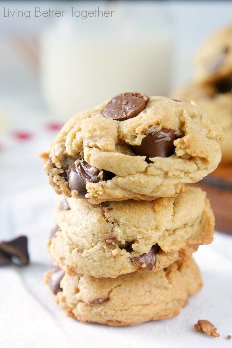 Peanut Butter Chocolate Chip Pudding Cookies