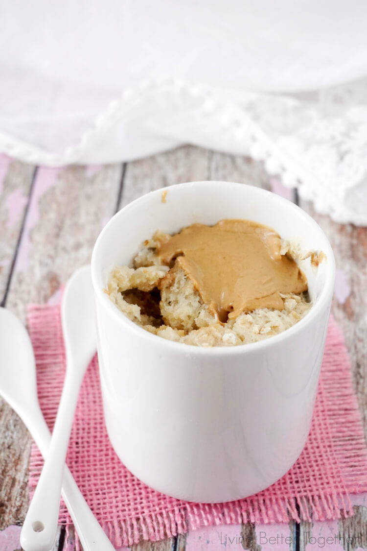 Peanut Butter & Oatmeal Mug Cake for Two Sugar & Soul