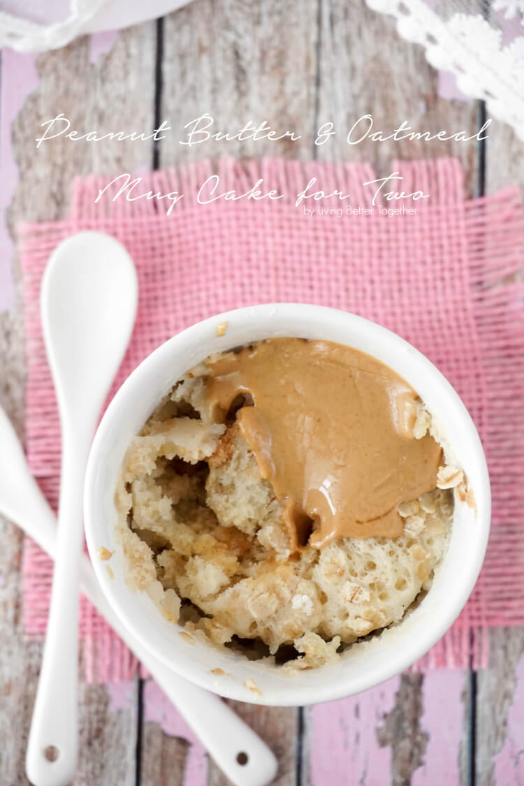 Peanut Butter & Oatmeal Mug Cake for Two Sugar & Soul