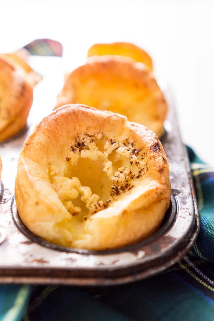 Easy Yorkshire Pudding Popovers are classic, 5-ingredient, English rolls that are delicious, quick and easy to make, and disappear fast! Pair them with a Sunday roast dinner or smother them in jam for breakfast!