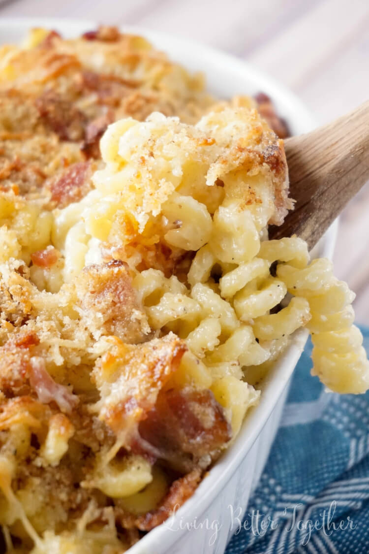 Three Cheese Bacon Mac n Cheese Living Better Together