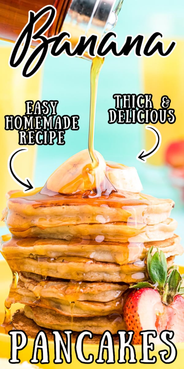 Banana Pancakes take mashed ripe bananas and combine them with pantry staple ingredients for a breakfast that's bursting with the best banana flavor! These cook in just 15 minutes before being covered in your favorite toppings! via @sugarandsoulco