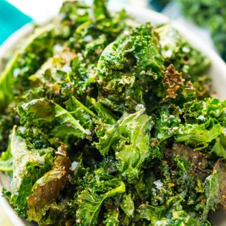 Kale Chips are easy, healthy, and addictive! You'll love this simple, crunchy snack that's loaded with delicious flavor and nutrients! Only 50 calories and 1 Weight Watchers Smart Point per serving! 