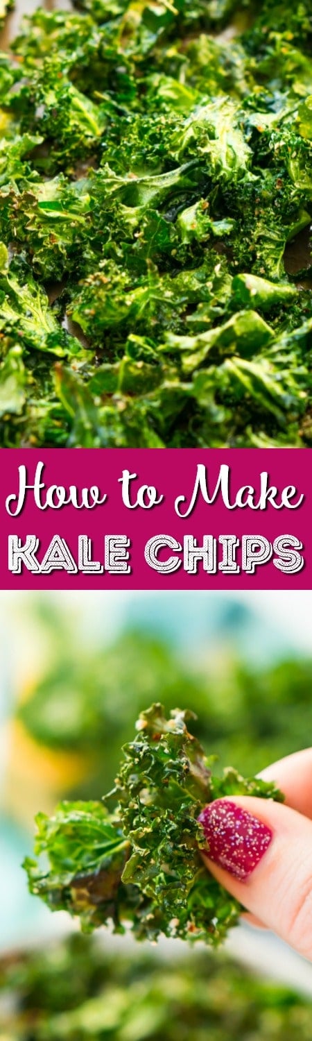 Kale Chips are easy, healthy, and addictive! You'll love this simple, crunchy snack that's loaded with delicious flavor and nutrients! Only 50 calories and 1 Weight Watchers Smart Point per serving! 