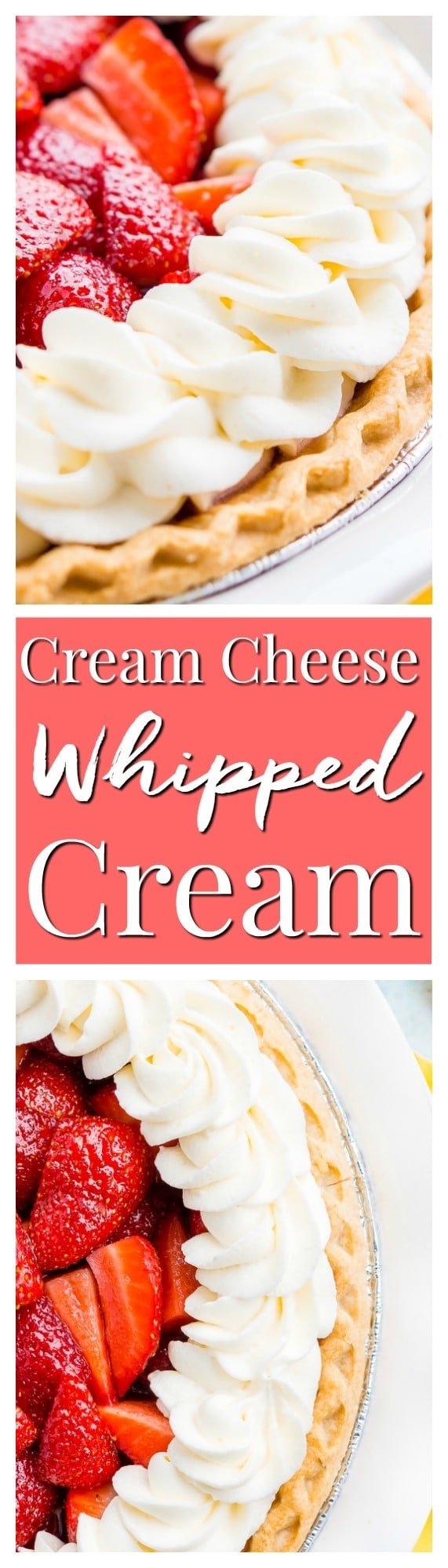 This Cream Cheese Whipped Cream is deliciously creamy and tangy topping for desserts, milkshakes, hot chocolate, and more! Made with just 4 ingredients and ready in 5 minutes! via @sugarandsoulco