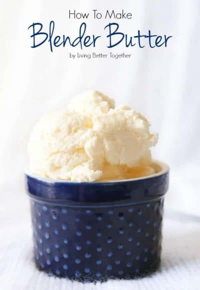 Did you know you could make good old fashioned butter in your blender? This Blender Butter is so easy, creamy, and delicious!