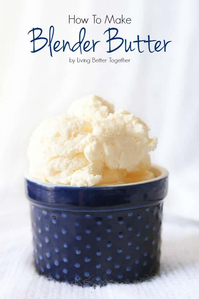 Did you know you could make good old fashioned butter in your blender? This Blender Butter is so easy, creamy, and delicious!