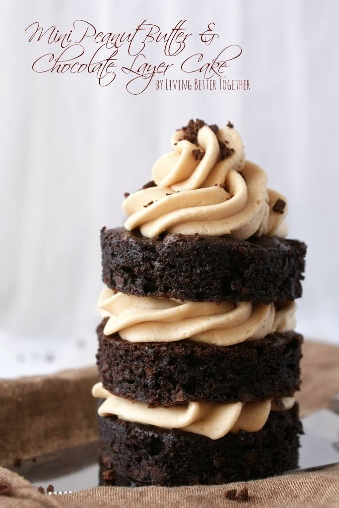 Mini Peanut Butter Chocolate Layer Cakes Mini Peanut Butter Chocolate Layer Cakes