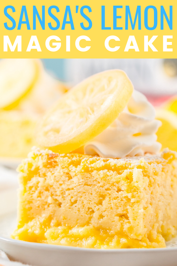 Inspired by Sansa's favorite dessert in Game of Thrones, these Lemon Cakes are a delicious and zesty magic cake that separates into different textured layers as it bakes!