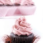 dark chocolate raspberry vanilla cupcakes