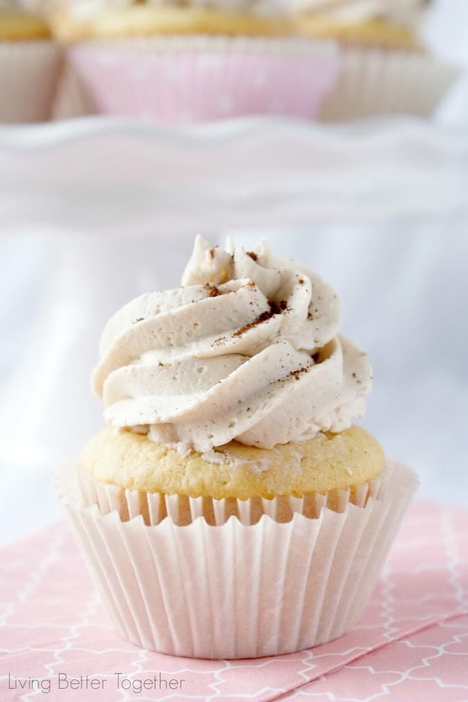 French Vanilla Cappuccino Cupcakes - light and fluffy cupcakes topped with a sweet french vanilla cappuccino buttercream that is out of this world!