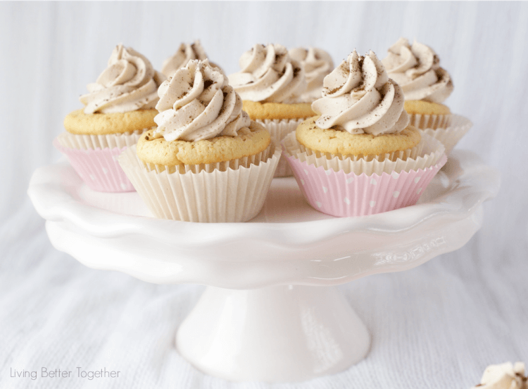 French Vanilla Cappuccino Cupcakes - light and fluffy cupcakes topped with a sweet french vanilla cappuccino buttercream that is out of this world!