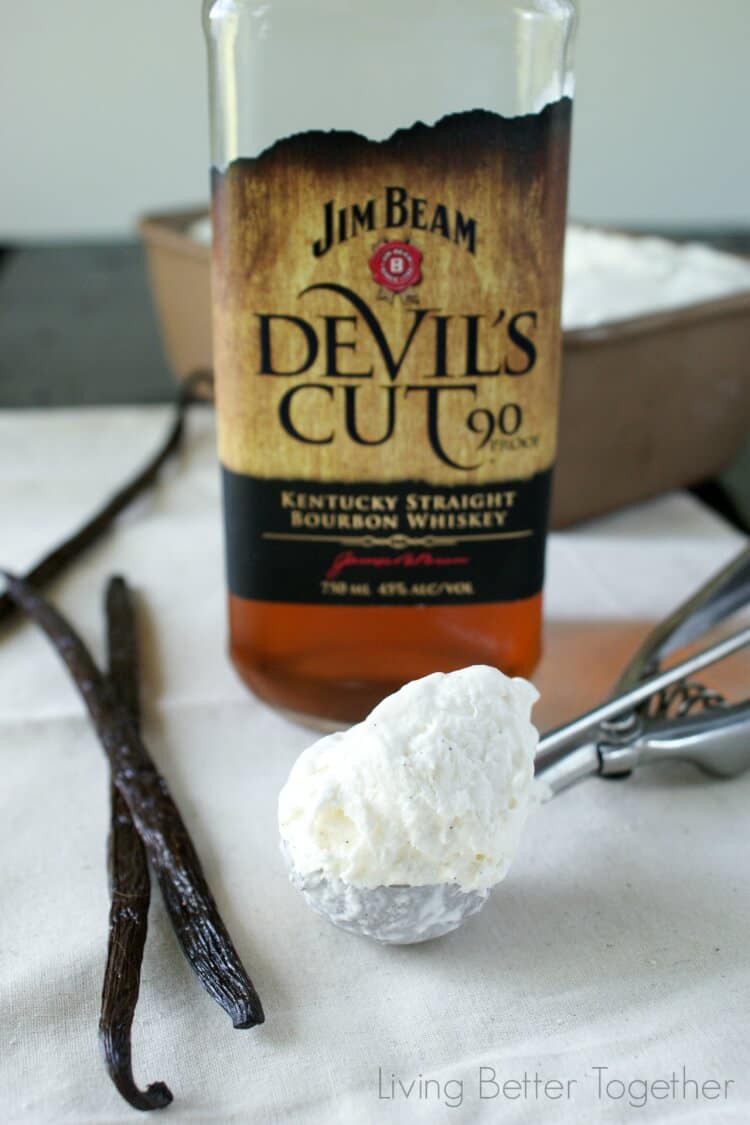 Bourbon & Vanilla Bean No Churn Ice Cream