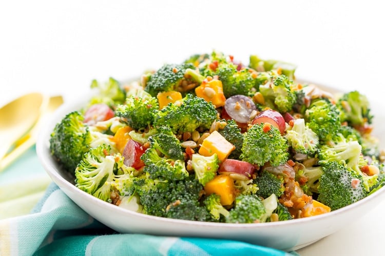 This Sweet Broccoli Salad is an easy, crunchy, and lightly sweetened side salad 