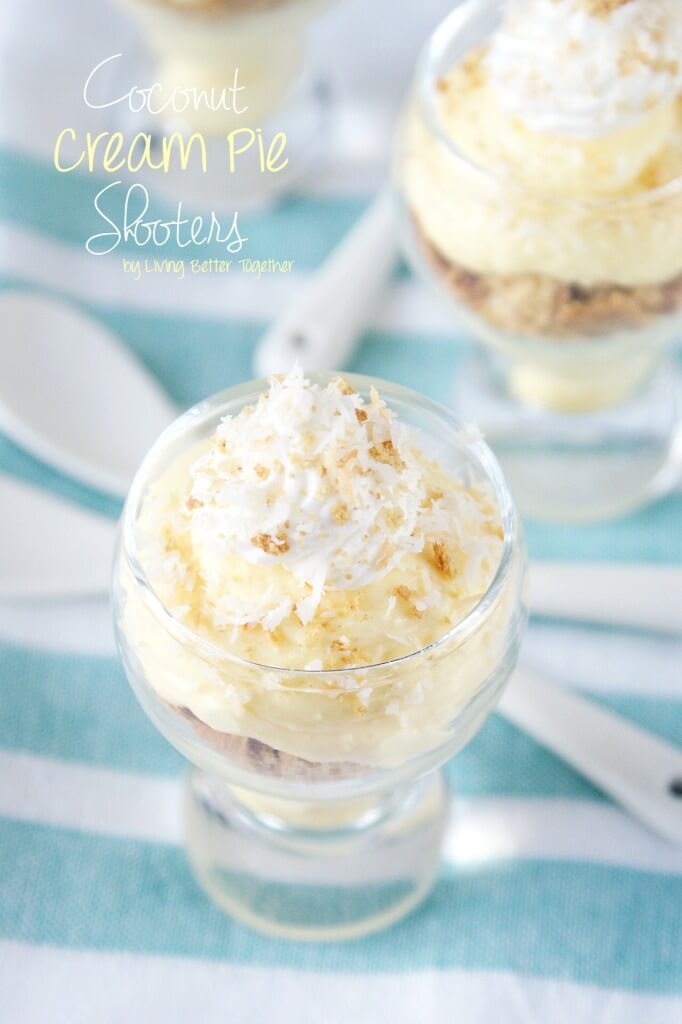 These Coconut Cream Pie Shooters are light and sweet  and everything you love about the classic dish  but in a shot glass! They only have a Weight Watchers PointsPlus Value of 2! Living Better Together