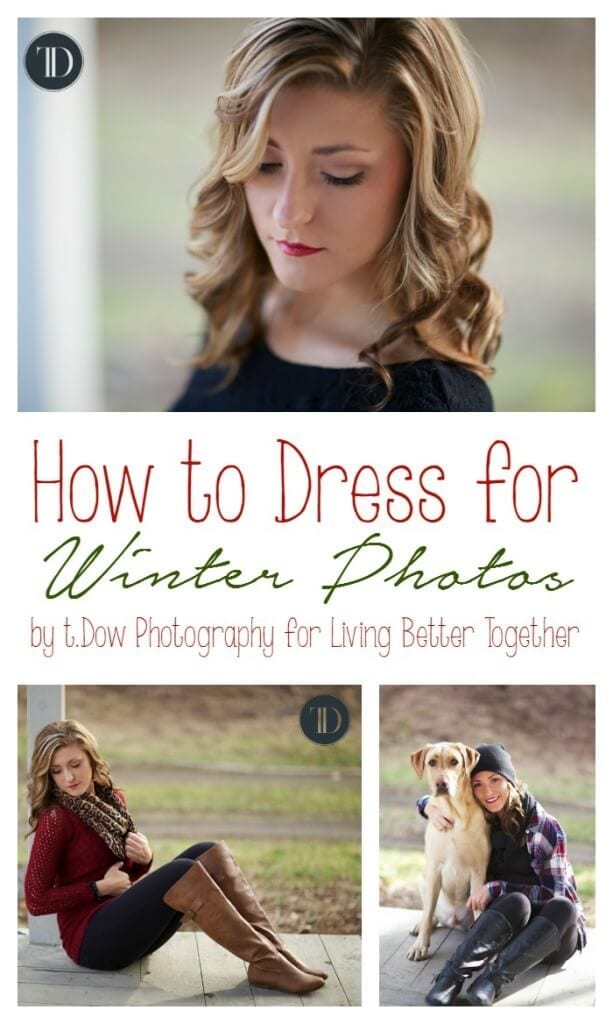 Tips and tricks on dressing for winter/Christmas photos from a professional photographer, look your best in photos that will deck the halls all year long! by t.Dow Photography for Living Better Together