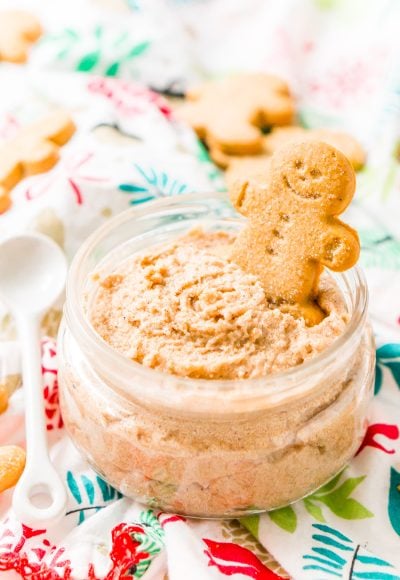 Treat your skin to a holiday treat with this Whipped Gingerbread Sugar Scrub! Everything you need is already in your pantry making it the perfect last-minute gift!