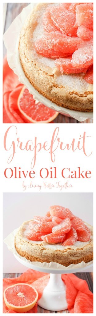 This light Olive Oil Cake is brightened up with fresh and vibrant Florida Grapefruit making it perfect for brunch or dessert! It's just 5-ingredients and 300 calories per serving, are you in love yet? #FLGrapefruit #CleverGirls