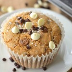 These Triple Chocolate Chip Cookie Muffins are just the thing to start your day! A little dense and a little sweet, it's like eating dessert for breakfast!