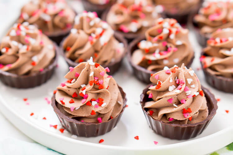 These 4-Ingredient Chocolate Mousse Cups are about as easy as it gets! They're ready in 10 minutes and there's no baking required which makes them a perfect last minute dessert!