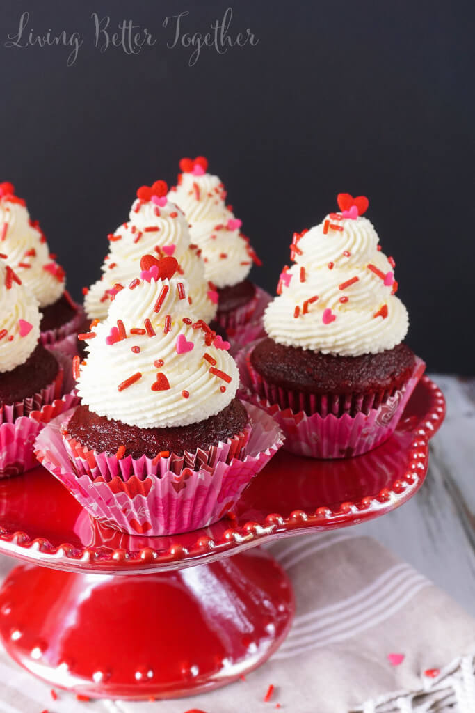 These 5-Ingredient Red Velvet Cupcakes are so easy to make, with a 2-ingredient red velvet base and a 3-ingredient cheesecake frosting, what's not to love! Whip them up for your Valentine in no time!