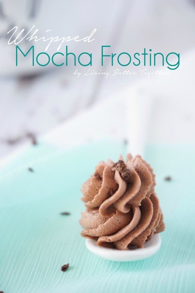 This Whipped Mocha Frosting is light, fluffy, and has a perfect balance of rich chocolate and bold coffee.
