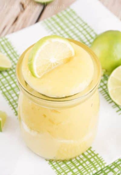 This simple and easy Homemade Key Lime Curd recipe is just the thing to fill your cupcakes with, slather on your toast, or eat straight out of the jar!