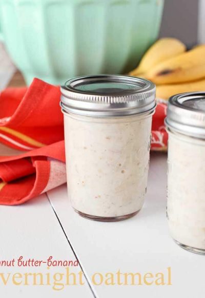 This Peanut Butter Banana Overnight Oatmeal is easy to prepare and great for busy mornings.