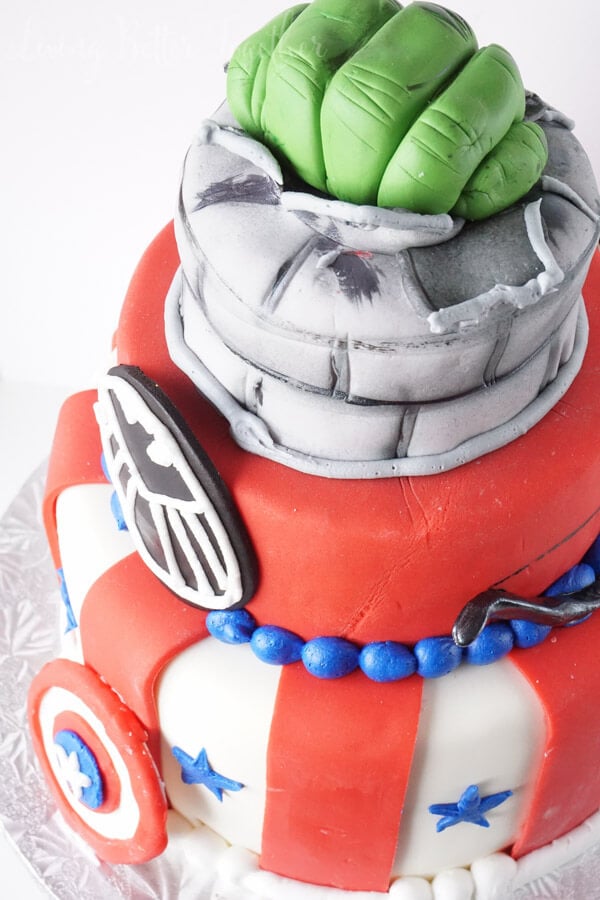 How awesome is this Avengers cake!