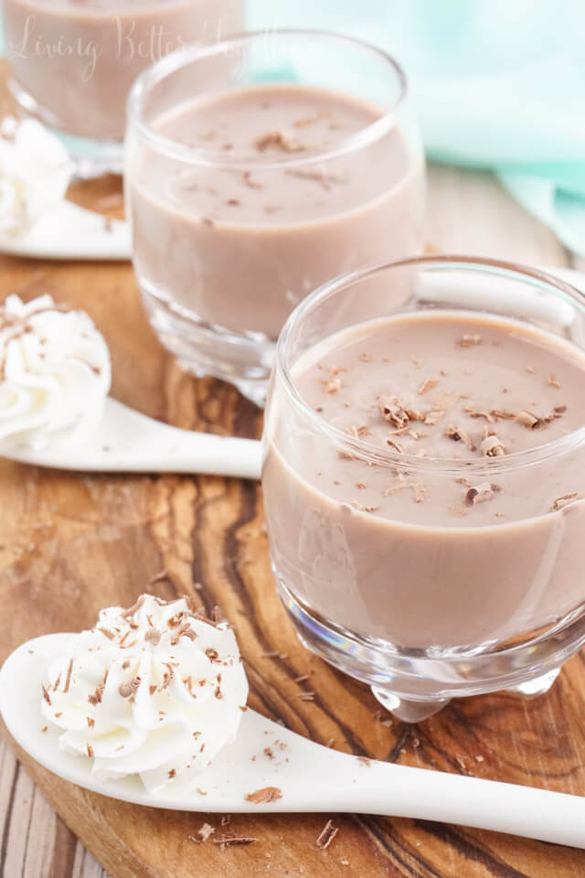 These Chocolate Cream Pie Shots taste just like the traditional dessert! Or like an alcoholic chocolate milk, they're awesome!