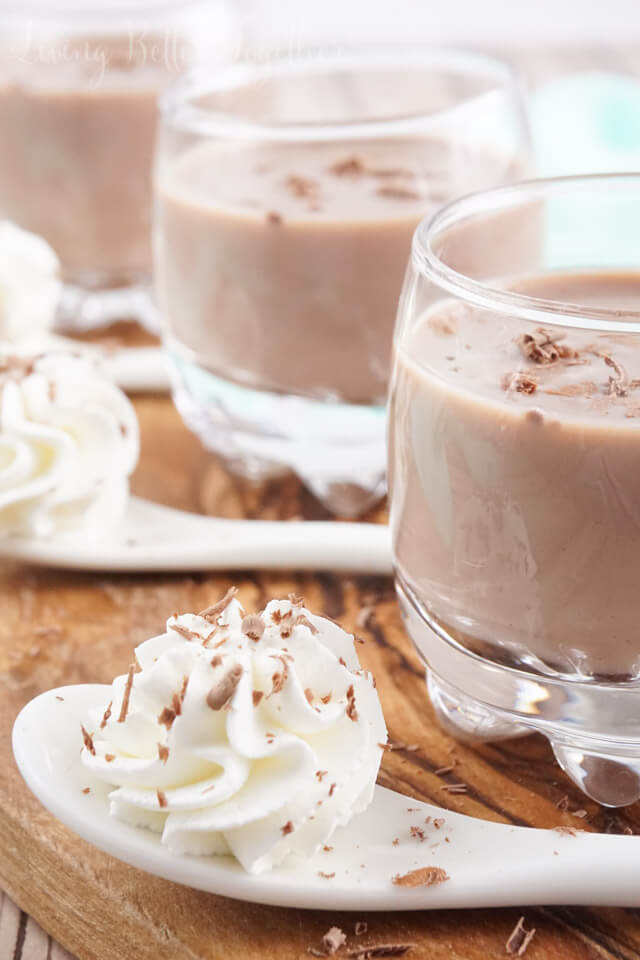 These Chocolate Cream Pie Shots taste just like the traditional dessert! Or like an alcoholic chocolate milk, they're awesome!