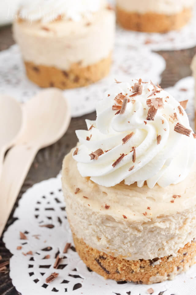 This Easy Peanut Butter Cheesecake is creamy and rich with a sweet graham cracker crust and classic whipped cream. Plus you can make a big one or mini ones!