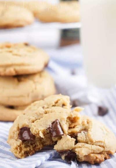 These Cookie Butter Chocolate Chip Cookies are laced with Speculoos Cookie Butter and loaded with chocolate chips. You won't be able to have just one or even five!