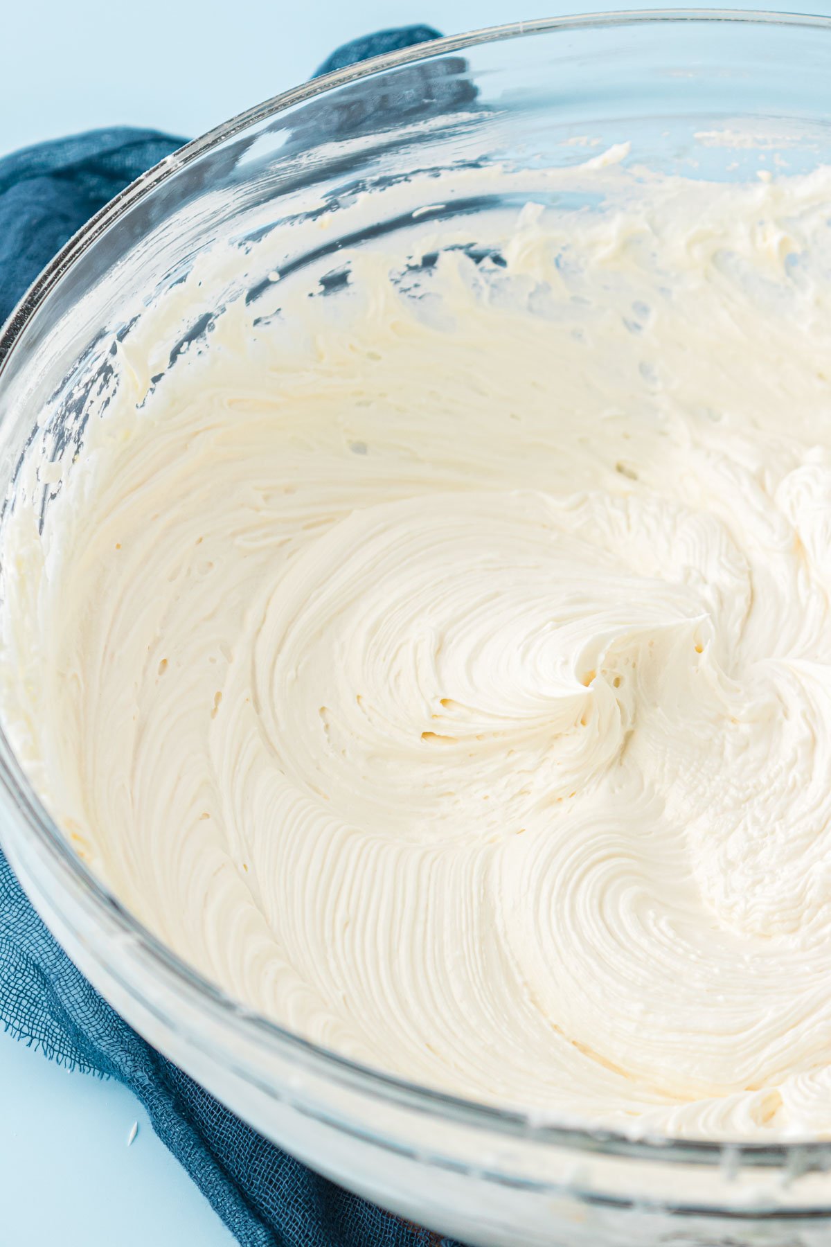 American Buttercream Frosting in a glass bowl.