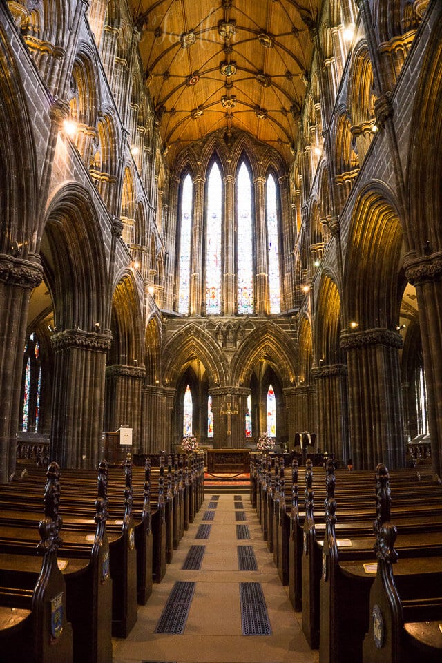 The Glasgow Cathedral is a MUST SEE, even if you aren't religious, the architecture and stained glass in itself will floor you. Breathtakingly stunning in every way.