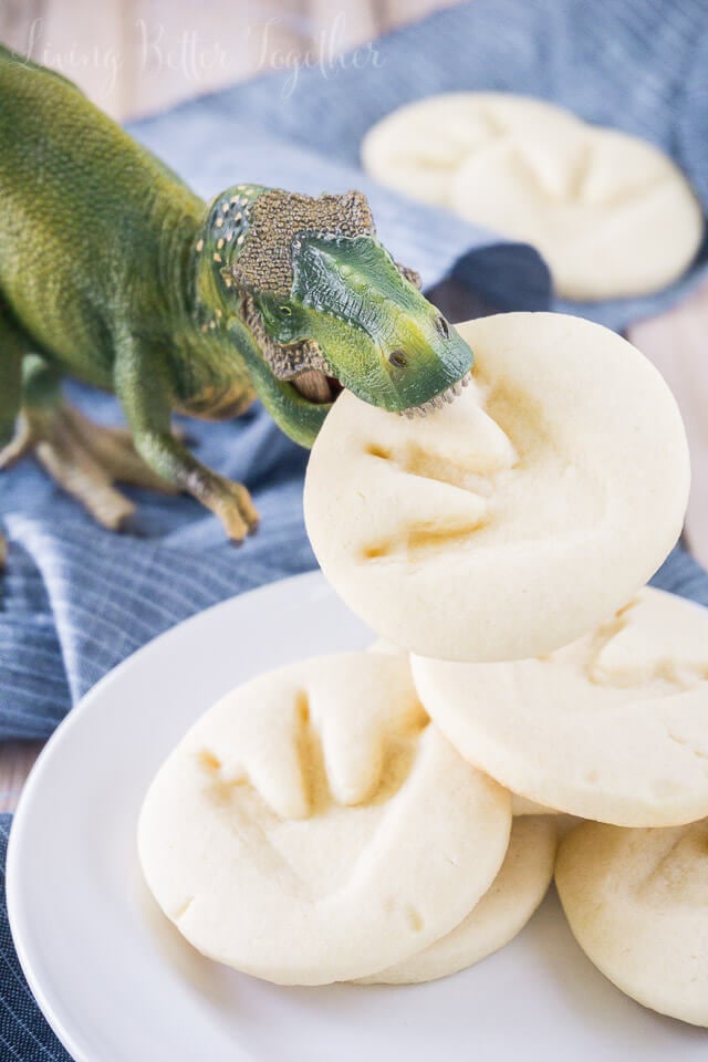 These simple Jurassic Park Dinosaur Cookies are so easy to make and are perfect for the Jurassic World release or a birthday party!