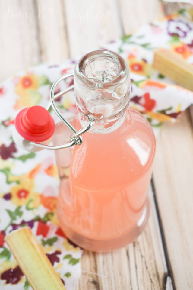 This 3-Ingredient Rhubarb Simple Syrup is the perfect addition to summer drinks, cakes, and ice cream. Plus, it's super easy to make!