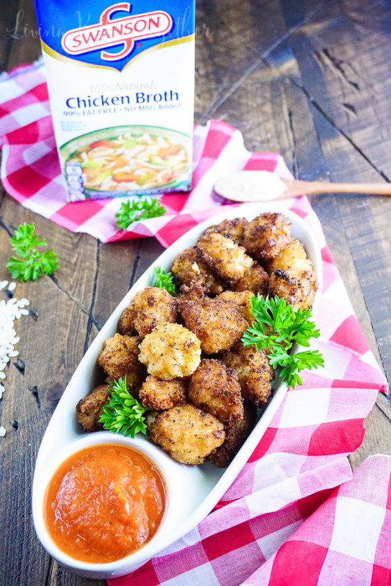 Fried Risotto Bites with Roasted Red Pepper Sauce Sugar & Soul