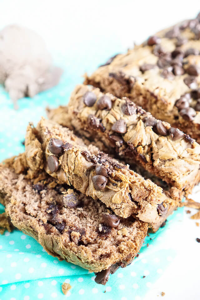 This Peanut Butter & Chocolate Ice Cream Bread is a sweet dessert made with just 5 simple ingredients.