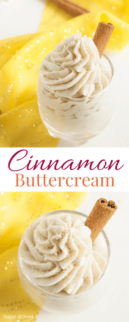 This Cinnamon Buttercream is a simple and sweet frosting that's perfect for all your fall desserts!