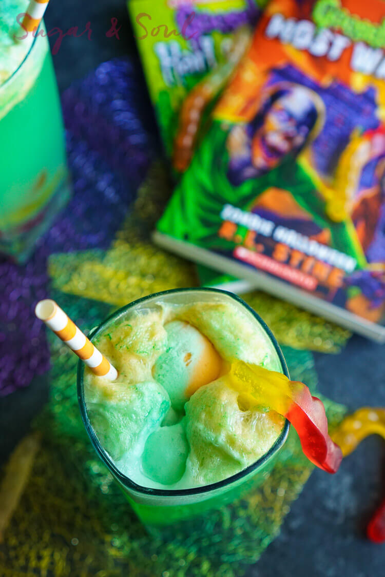This Goosebumps Halloween Punch is an easy drink made with just 4 ingredients! It's the perfect addition to Halloween parties too!