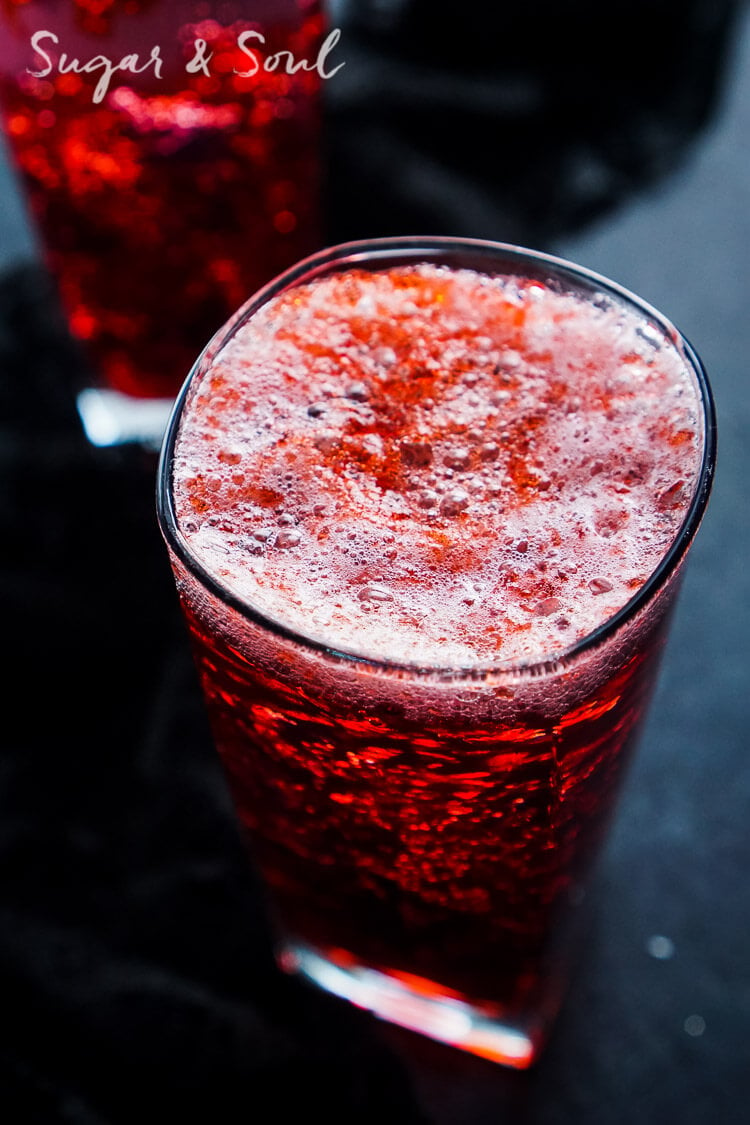 This Blood and Guts Cocktail is an easy and fun drink to add to your Walking Dead premiere or Halloween party!