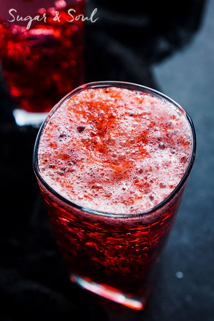 This Blood and Guts Cocktail is an easy and fun drink to add to your Walking Dead premiere or Halloween party!