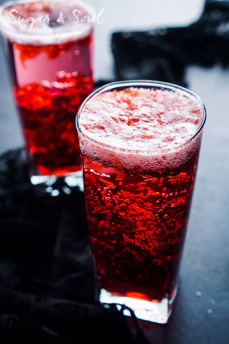 This Blood and Guts Cocktail is an easy and fun drink to add to your Walking Dead premiere or Halloween party!