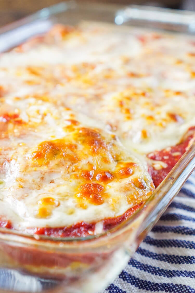 This Eggplant Parmesan is made with layers of eggplant, cheese, sauce, and memories. An easy and mouthwatering Italian classic you'll make again and again!