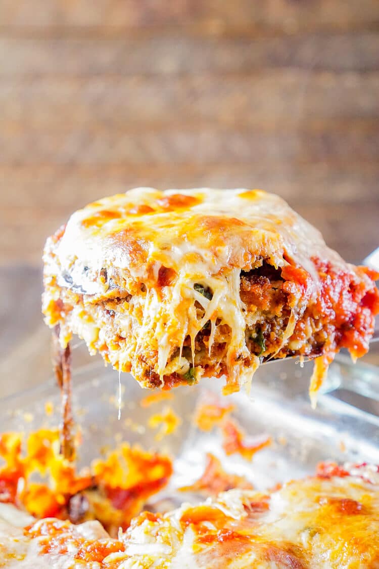 This Eggplant Parmesan is made with layers of eggplant, cheese, sauce, and memories. An easy and mouthwatering Italian classic you'll make again and again!