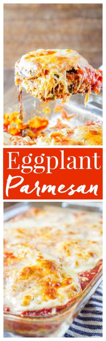 This Eggplant Parmesan is made with layers of eggplant, cheese, sauce, and memories. An easy and mouthwatering Italian classic you'll make again and again! via @sugarandsoulco