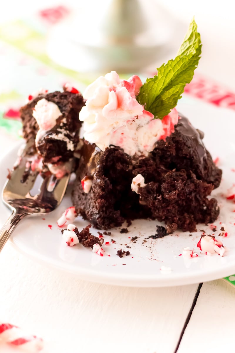 These Mini Chocolate Peppermint Bundt Cakes are a rich, decadent single-serve dessert made with cocoa powder, coffee, and topped with peppermint whipped cream, these treats taste like a coffeehouse favorite!