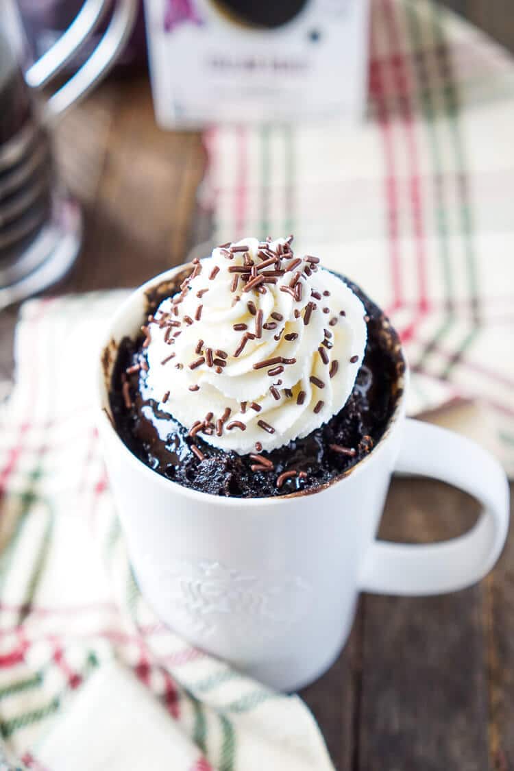 This Coffee Mug Cake is bold and rich and so easy to make! It's ready to eat in less than 5 minutes and loaded with notes of coffee, chocolate, and sugar!