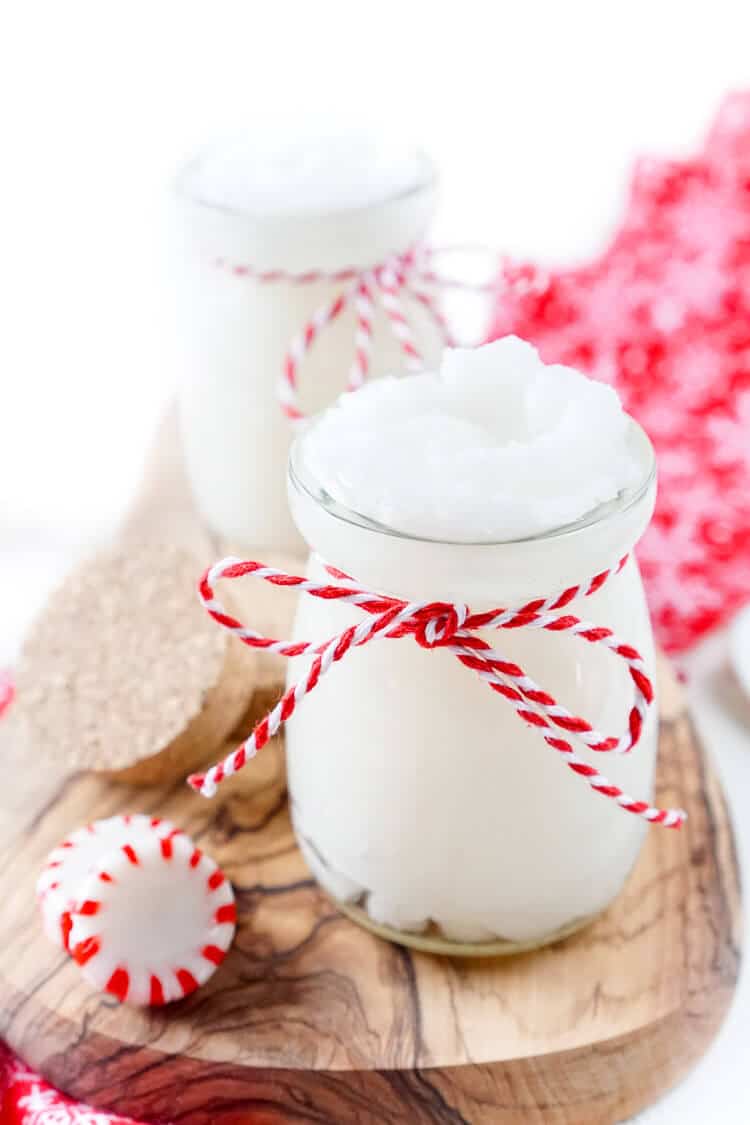 This 3-Ingredient Peppermint Sugar Scrub made my skin feel AMAZING! It's great for soothing tired muscles and reviving dry skin, it's also an easy DIY gift that can be made in less than 10 minutes!